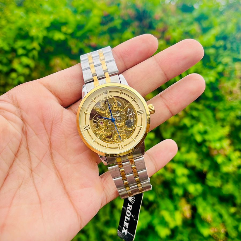 Rolex Gold and Silver Skeleton Automatic